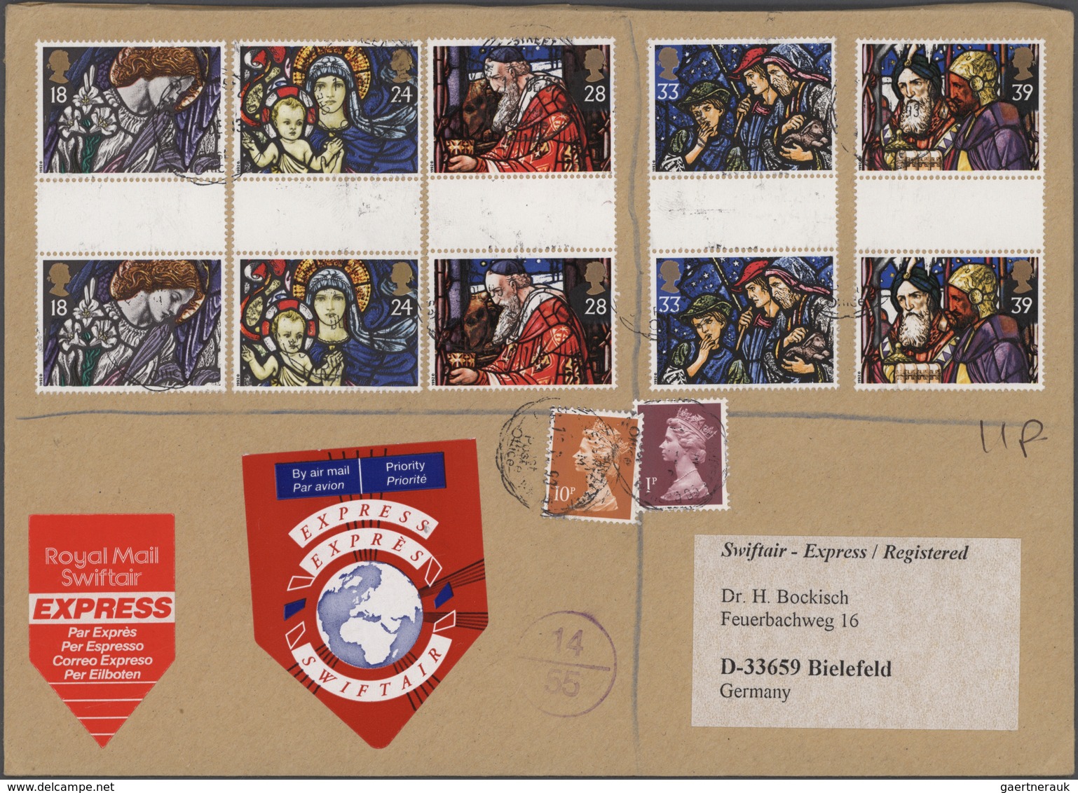 Großbritannien: 1914/1994 (ca.), Estaste In Two Big Boxes With Loose Stamps And Mostly Covers And Po - Otros & Sin Clasificación