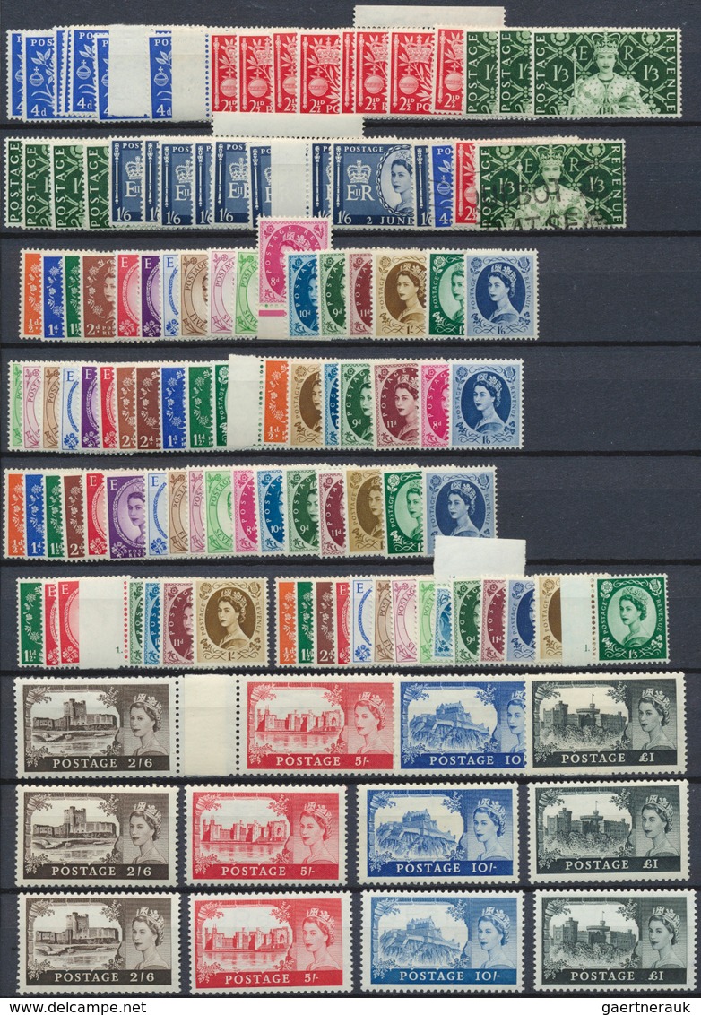 Großbritannien: 1952/1977, Mainly U/m Assortment On Stocksheets, Comprising Especially A Nice Sectio - Andere & Zonder Classificatie