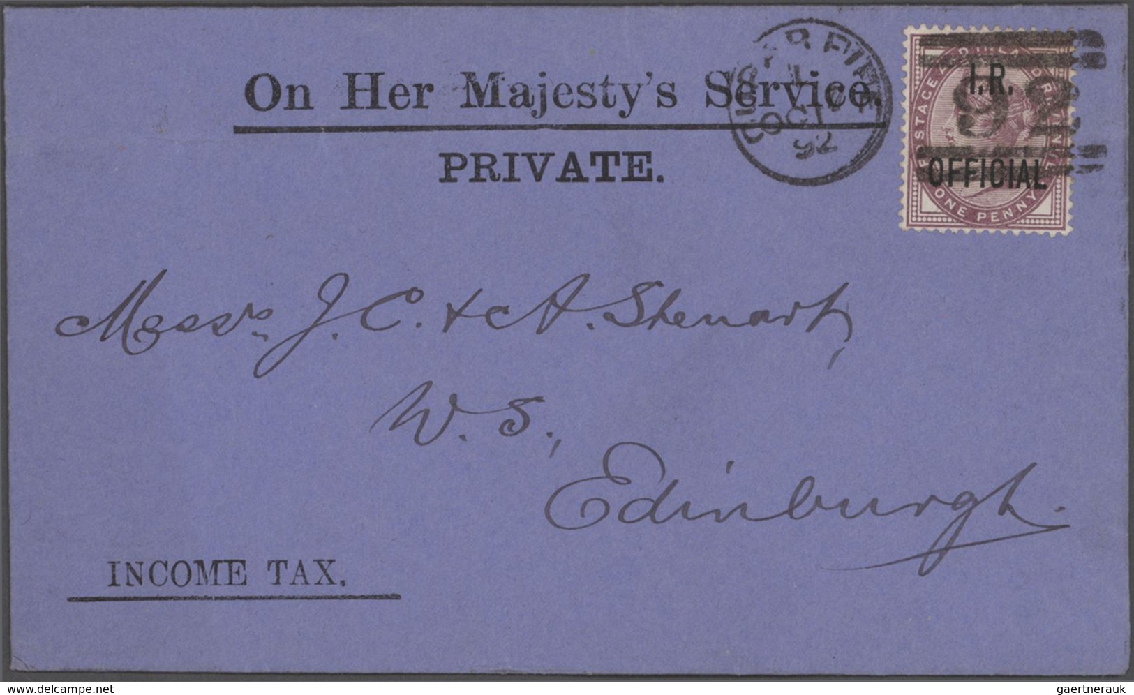 Großbritannien - Dienstmarken: 1892/1904, 5 Covers Of Official Mail, Three Are Franked With Official - Dienstmarken