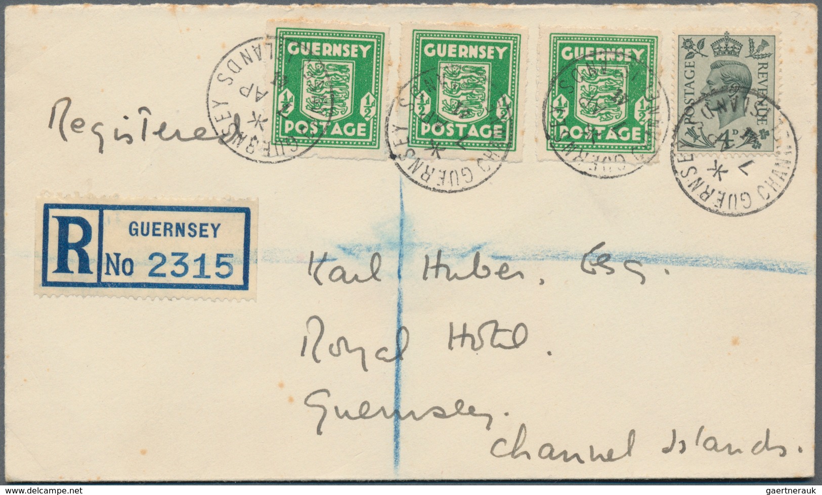 Großbritannien - Guernsey: 1941/95, Accumulation Of Approx. 290 Covers And Mostly Unused Postal Stat - Guernesey