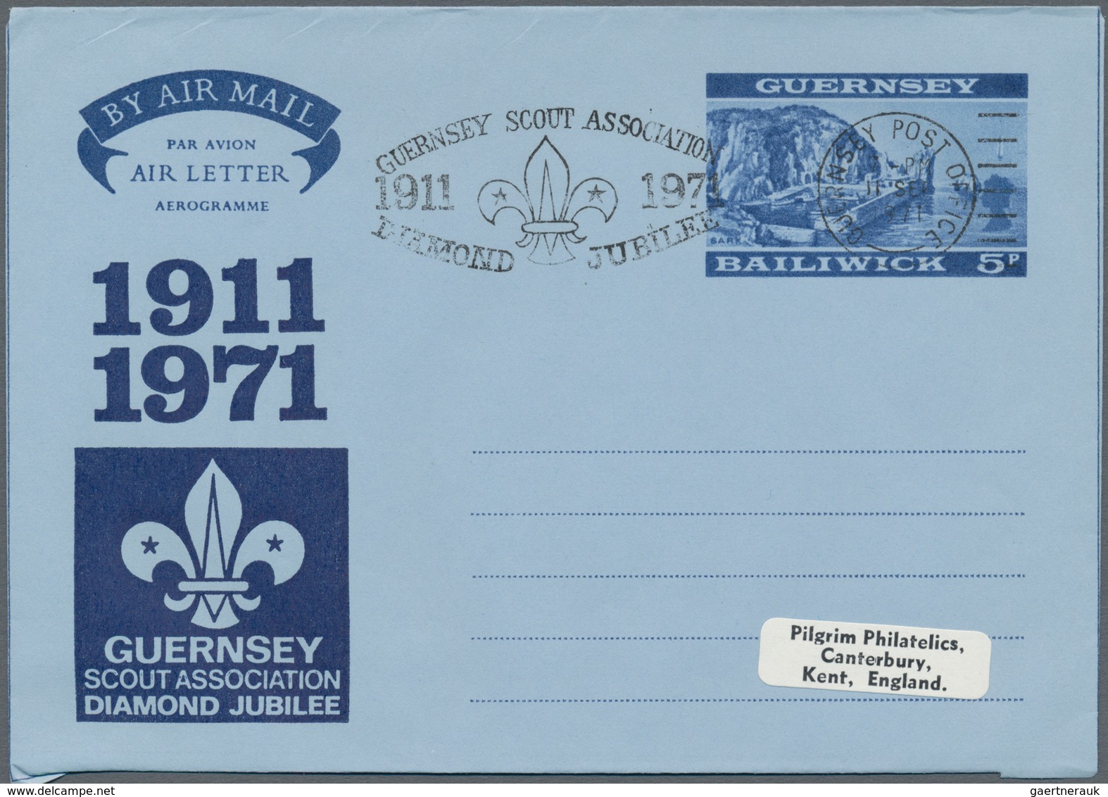 Großbritannien - Guernsey: 1969/87 (ca.) AEROGRAMMES Accumulation Of Ca. 967 Unused/used/CTO Airlett - Guernsey