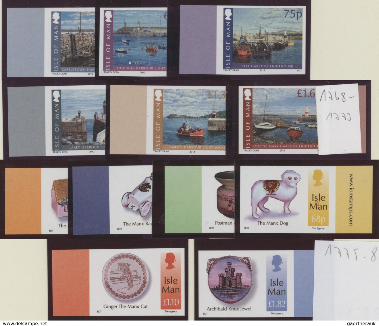 Großbritannien - Isle of Man: 2008/2014. Remarkable collection with imperforate mint, nh, issues. Th