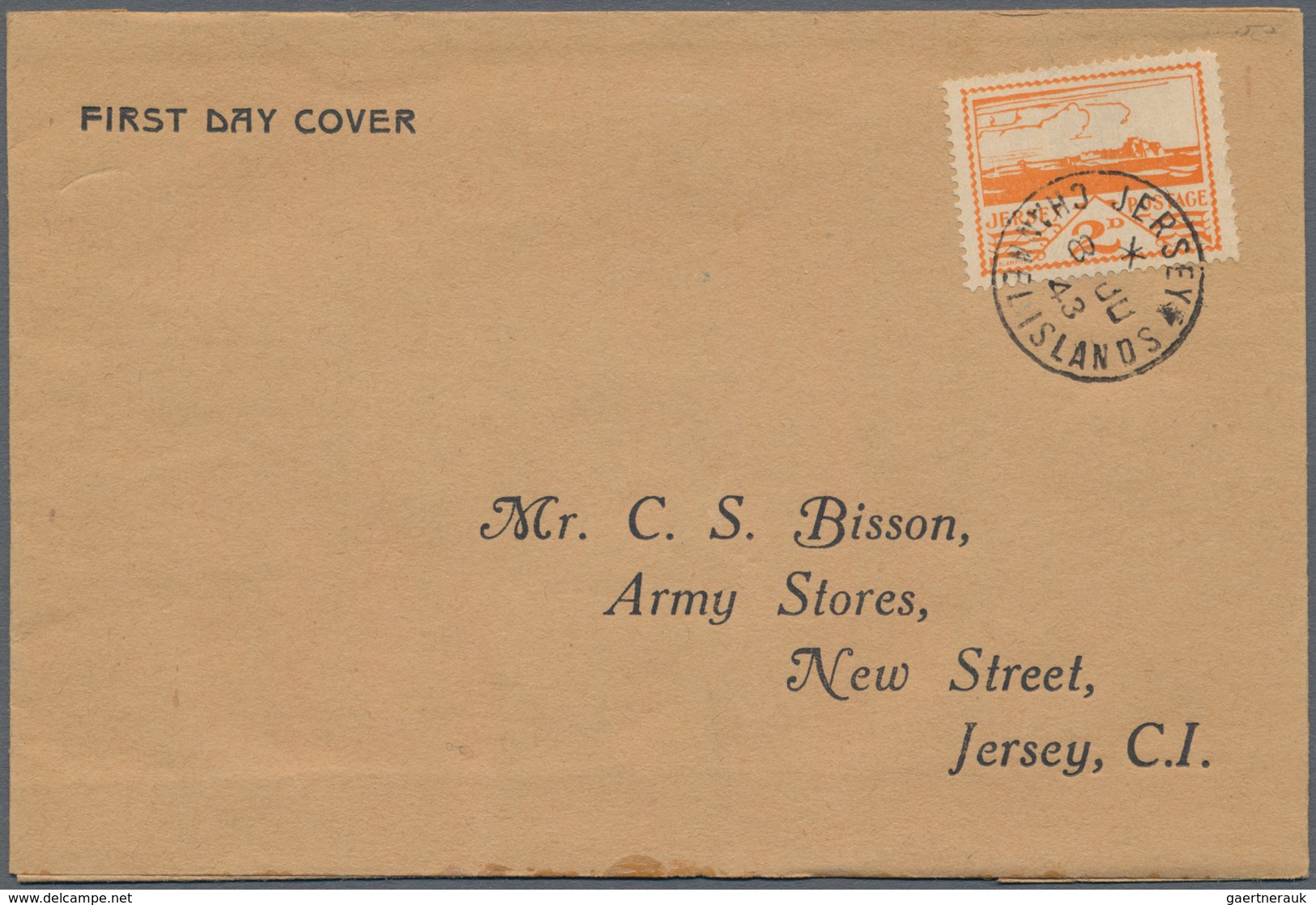 Großbritannien - Jersey: 1941/95, Accumulation Of Approx. 340, Covers And Postal Stationeries (overs - Jersey