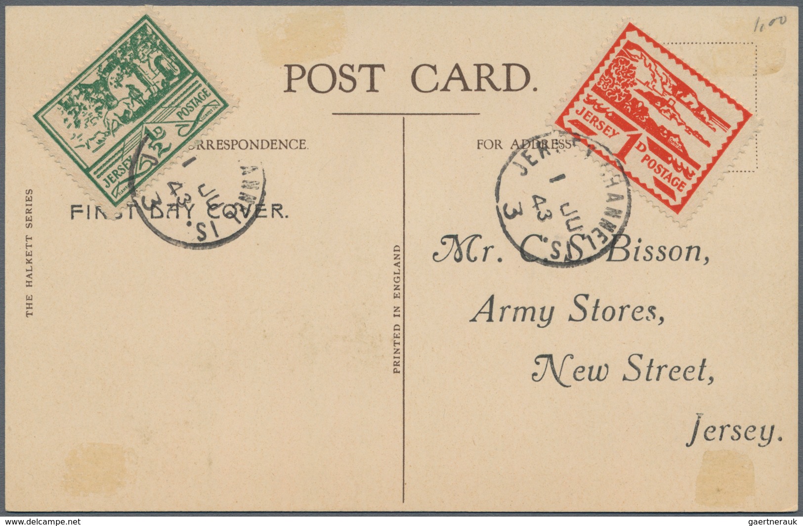 Großbritannien - Jersey: 1941/95, Accumulation Of Approx. 340, Covers And Postal Stationeries (overs - Jersey