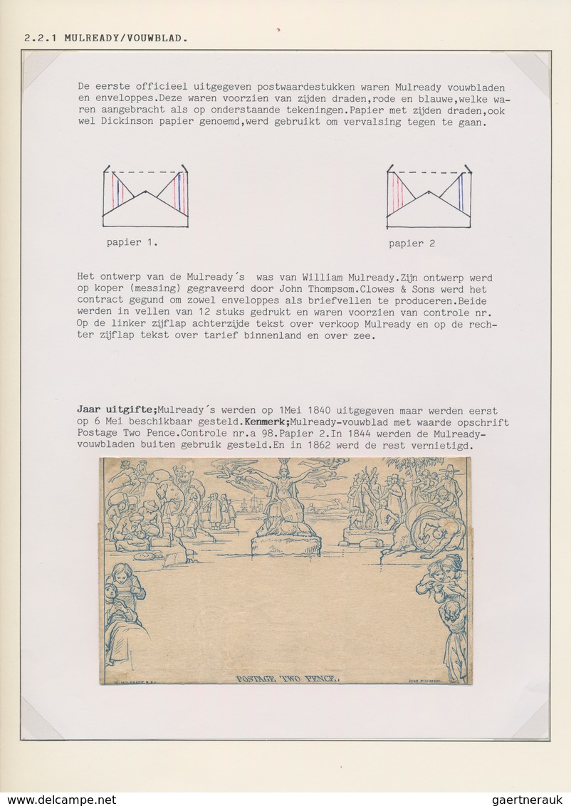 Großbritannien - Ganzsachen: 1840/1901, Deeply Specialised Collection Of Apprx. 144 Unused Stationer - 1840 Mulready Omslagen En Postblad