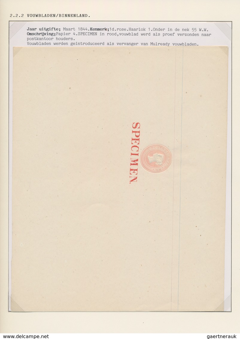 Großbritannien - Ganzsachen: 1840/1901, Deeply Specialised Collection Of Apprx. 144 Unused Stationer - 1840 Buste Mulready