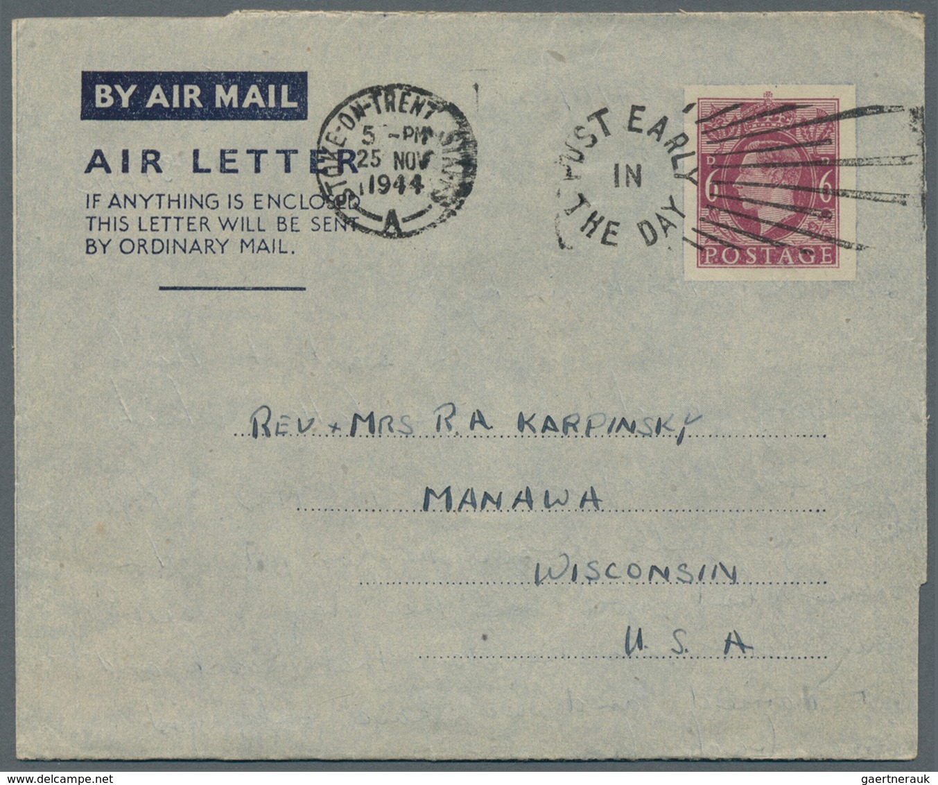 Großbritannien - Ganzsachen: 1944/1980 (ca.), AEROGRAMMES: Accumulation With Approx. 1.000 Unused Bu - 1840 Buste Mulready