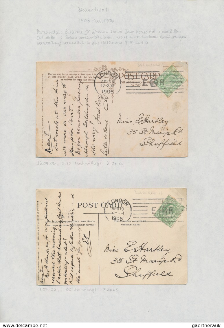 Großbritannien - Stempel: 1900/1916, MACHINE CANCELLATIONS, Collection Of Apprx. 152 Covers/cards Sh - Marcofilia