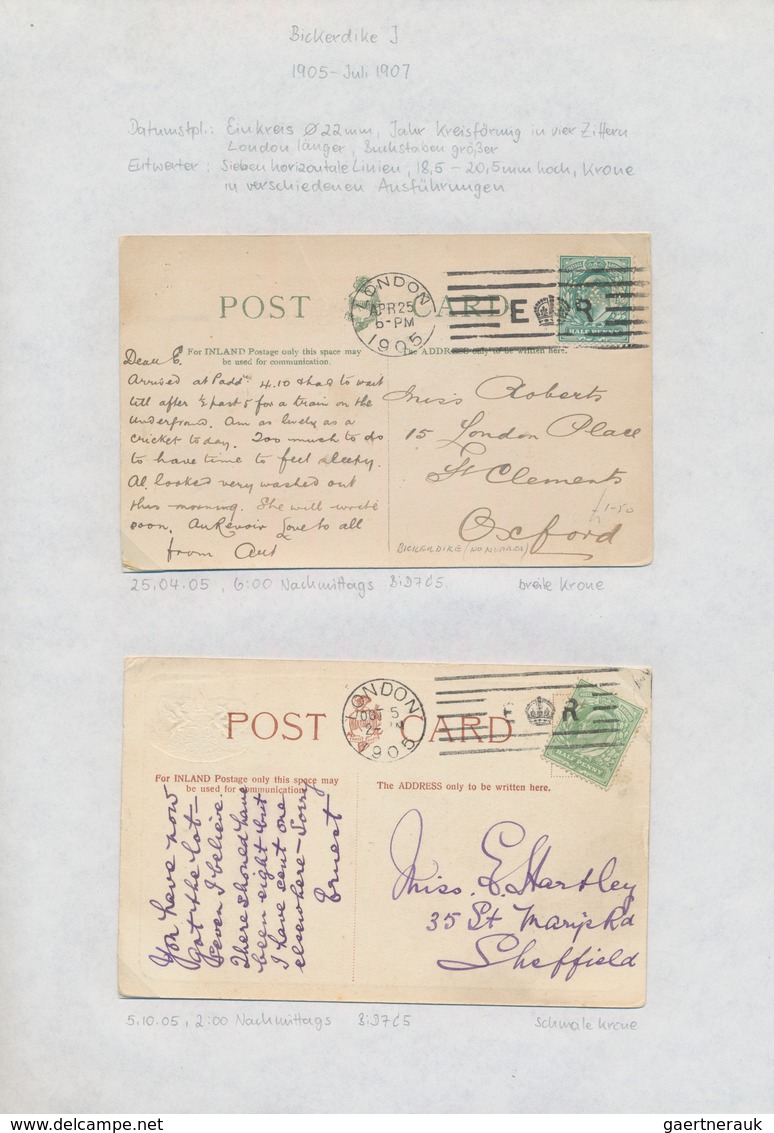 Großbritannien - Stempel: 1900/1916, MACHINE CANCELLATIONS, Collection Of Apprx. 152 Covers/cards Sh - Marcofilia