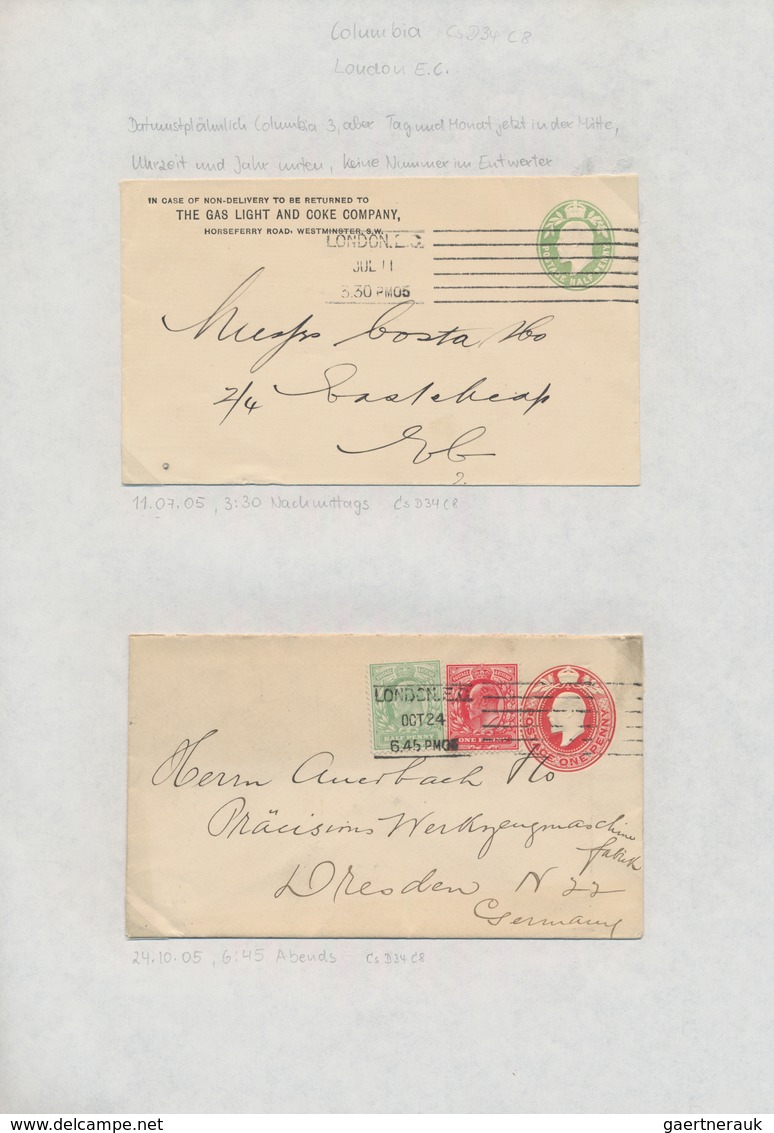 Großbritannien - Stempel: 1900/1916, MACHINE CANCELLATIONS, Collection Of Apprx. 152 Covers/cards Sh - Marcofilia