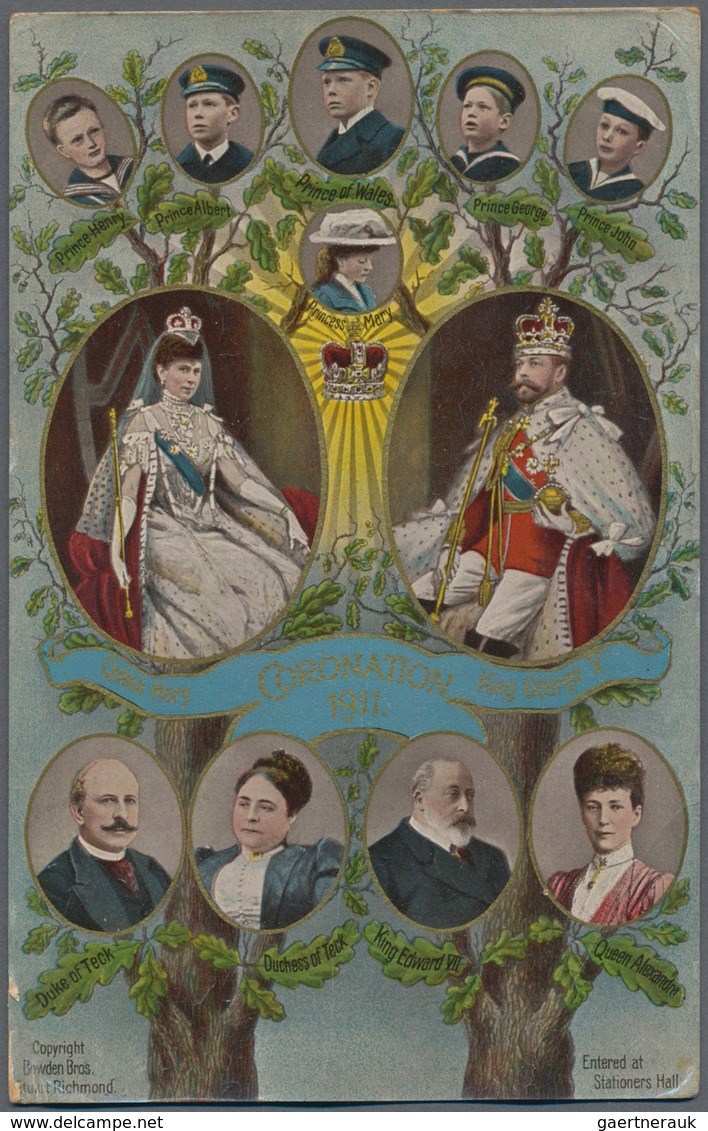 Großbritannien - Besonderheiten: 1911, CORONATION King George V. And Queen Mary, Lot Of About 250 Co - Andere & Zonder Classificatie