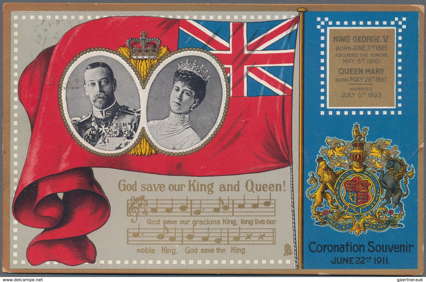 Großbritannien - Besonderheiten: 1911, CORONATION King George V. And Queen Mary, Lot Of About 250 Co - Altri & Non Classificati