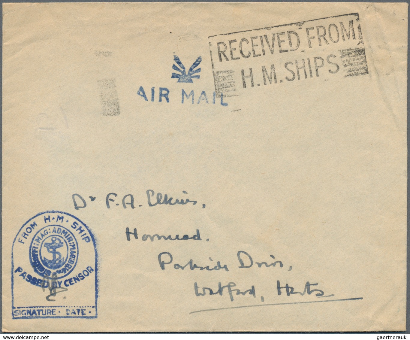 Großbritannien - Besonderheiten: 1940/41 SPECIAL NAVAL AIR MAIL, Little Collection Of 10 Letters Pos - Otros & Sin Clasificación