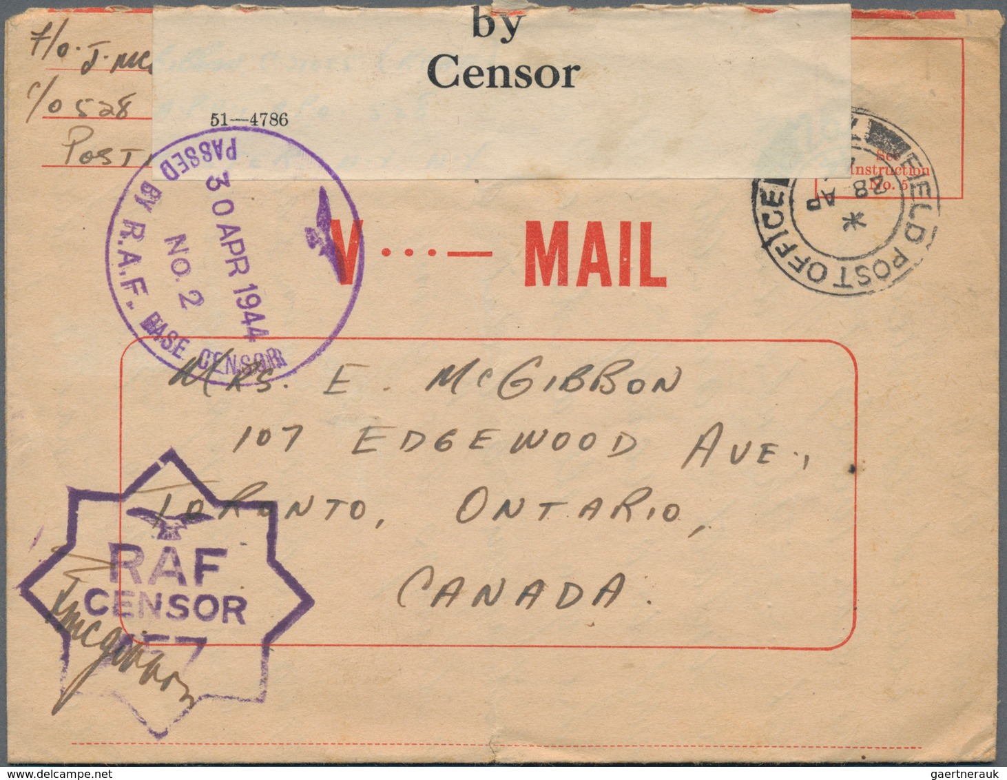 Großbritannien - Besonderheiten: 1941/69 Ca. 50 Items Covers, Airgraphs (very Scarce To East Africa! - Andere & Zonder Classificatie