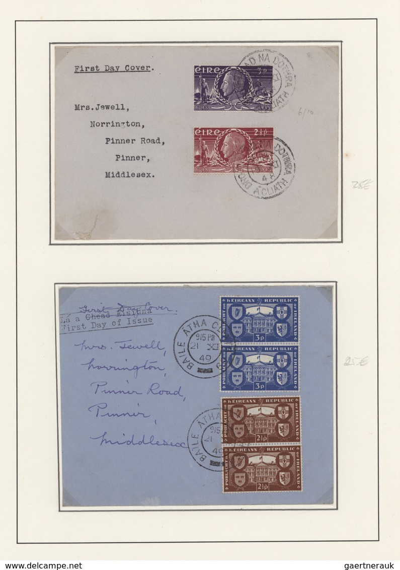 Irland: 1922/1995, A Fine Used Collection In Four Lighthouse Albums, Neatly Arranged On Album Pages, - Lettres & Documents