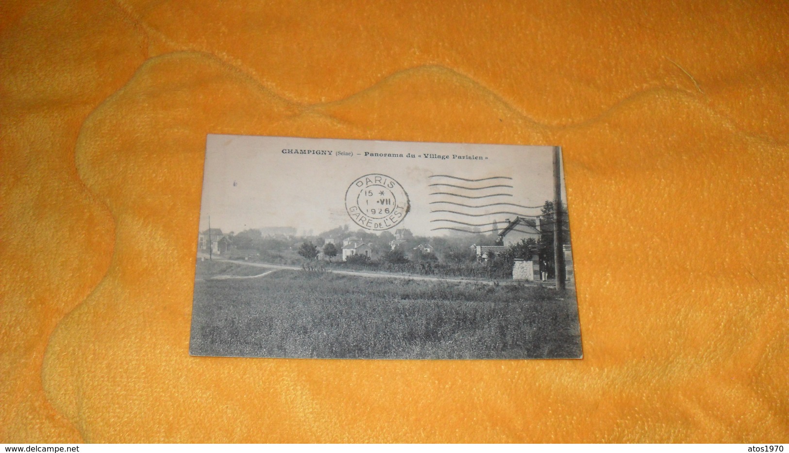 CARTE POSTALE ANCIENNE CIRCULEE DE 1926.../ CHAMPIGNY SEINE.- PANORAMA DU VILLAGE PARISIEN..CACHET.. - Champigny Sur Marne