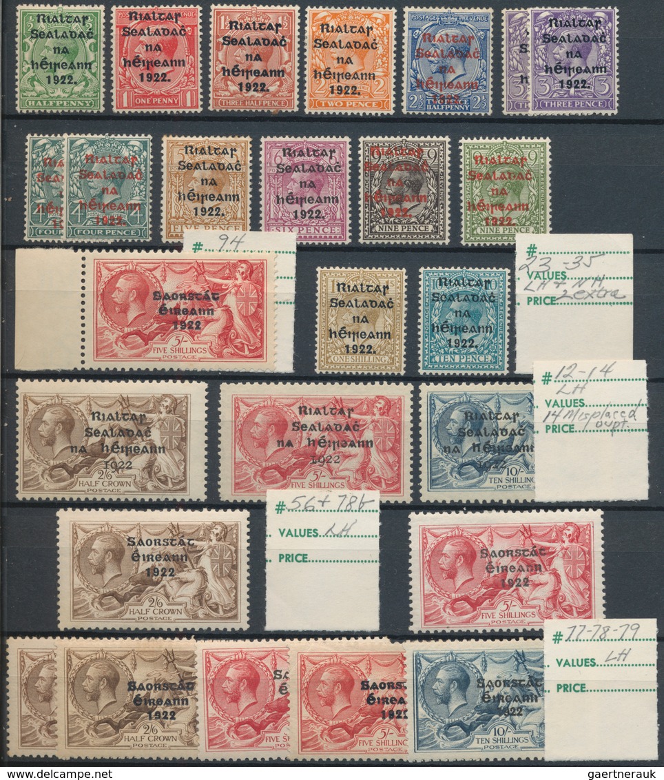 Irland: 1922/2000 (ca.), Mainly Mint Collection/accumulation In A Stockbook (plus Plenty Of Loose Ma - Lettres & Documents