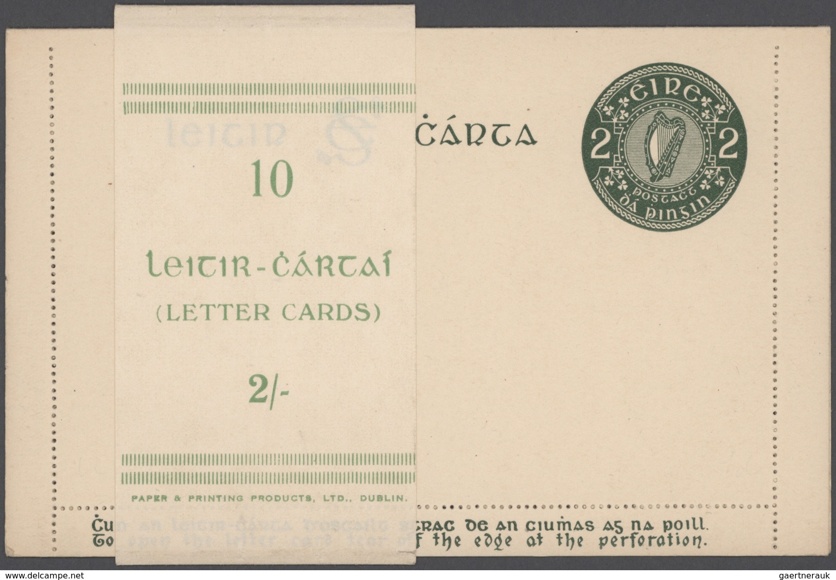 Irland: 1922/94 accumulation of ca. 480 unused/CTO-used and commercially used postal stationeries (p