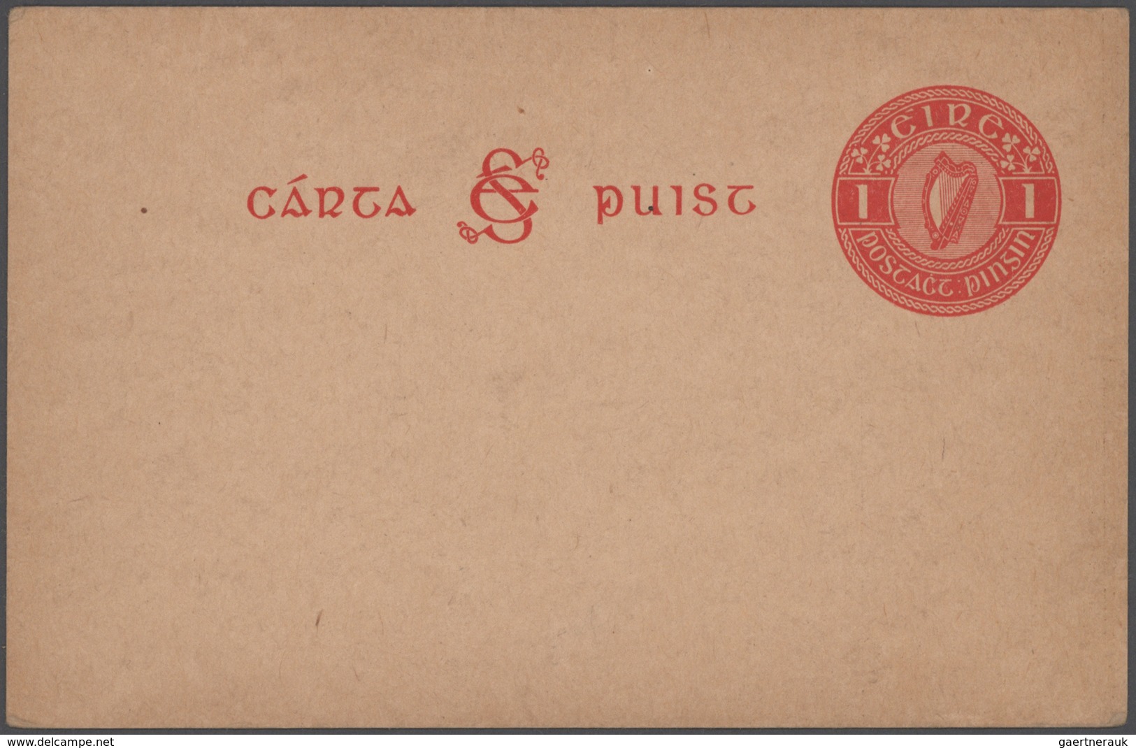 Irland: 1922/94 accumulation of ca. 480 unused/CTO-used and commercially used postal stationeries (p