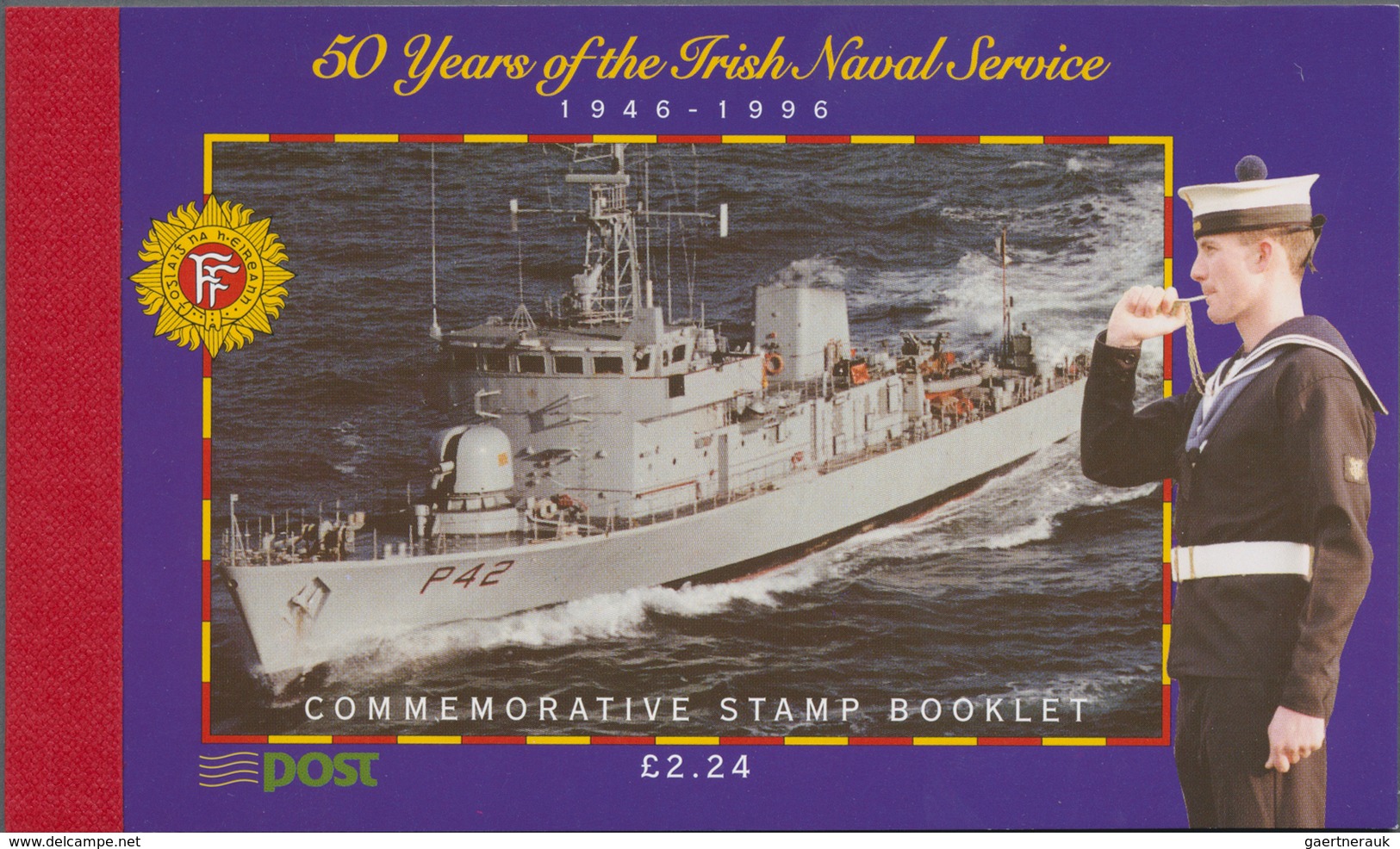 Irland: 1996/1998, Prestige Booklet "50 Years Of The Irish Naval Service 1996" (50 X Michel No. MH 3 - Briefe U. Dokumente