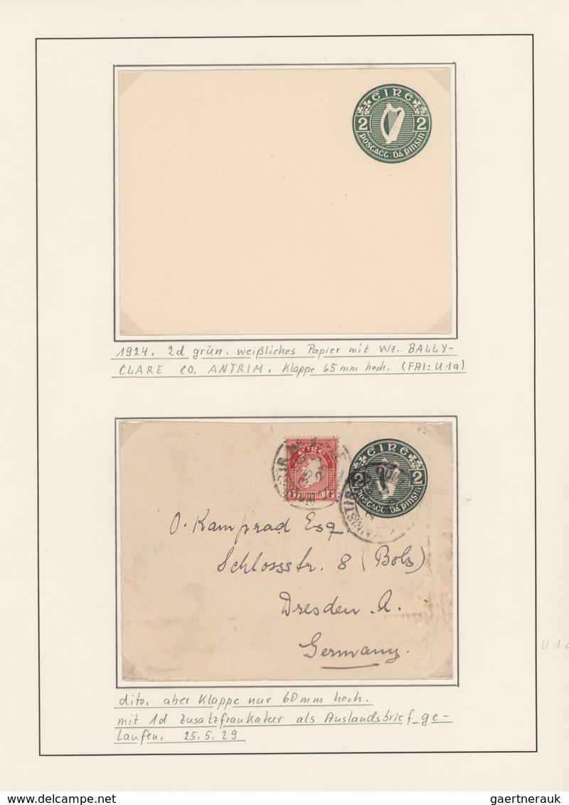 Irland - Ganzsachen: 1924/1993 (ca.), Collection Of More Than 200 Unused And Used Stationeries, Arra - Postwaardestukken