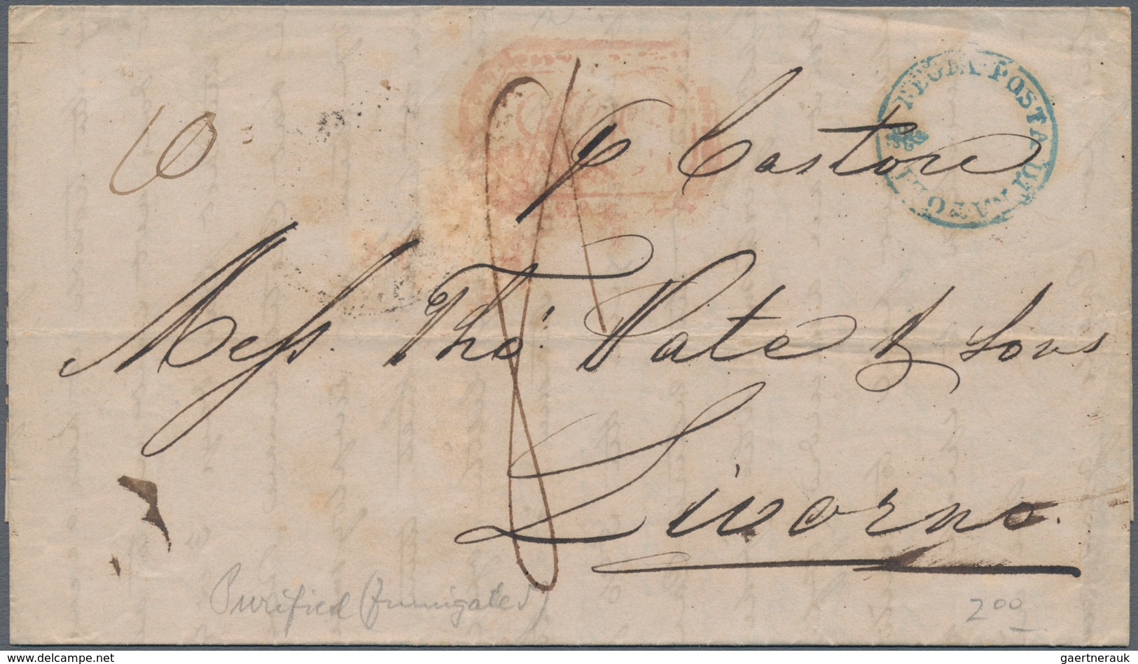 Italien - Vorphila: 1815 - 1853, 12 Interesting Vorphila Letters, Among Other Things Department Stam - 1. ...-1850 Prefilatelia