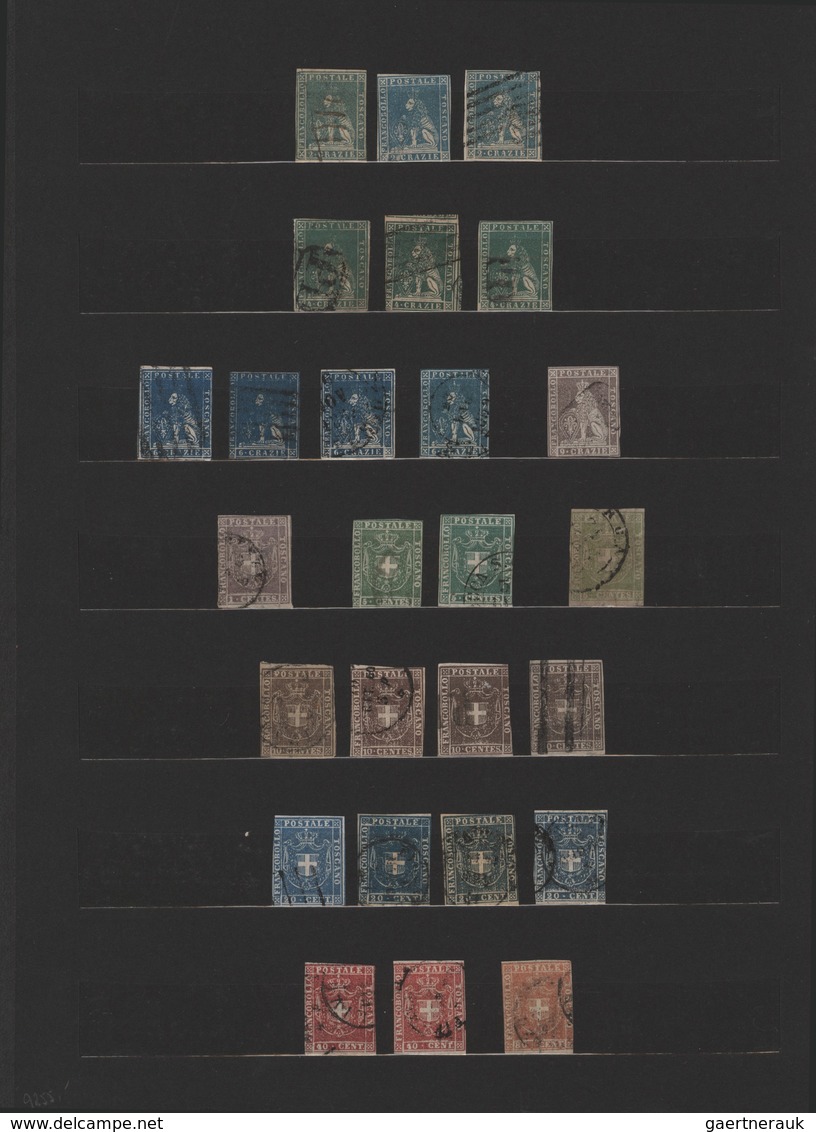 Altitalien: 1851-1868 Collection Of Hundreds Of Mint And Used Stamps From Italian States, Including - Verzamelingen