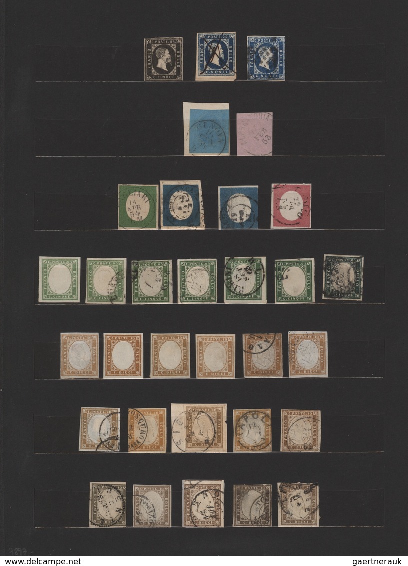 Altitalien: 1851-1868 Collection of hundreds of mint and used stamps from Italian States, including