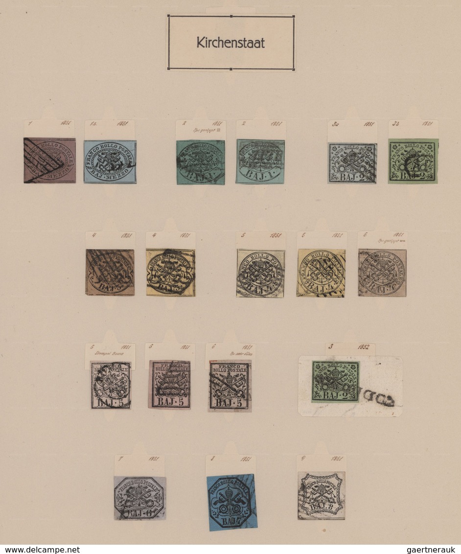 Italien - Altitalienische Staaten: Kirchenstaat: 1852/1868, Chiefly Used Collection Of 30 Stamps Sho - Kirchenstaaten