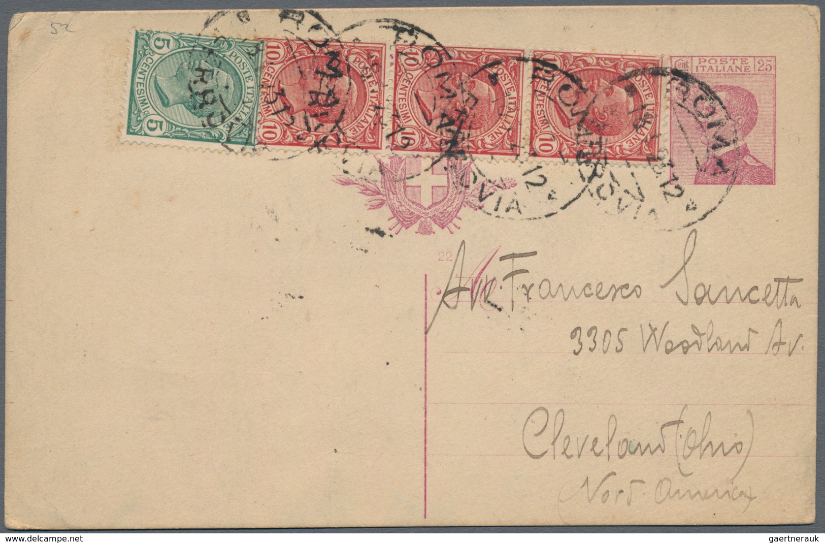 Italien: 1841/1999, accumulation of ca. 570 covers, cards, view cards, telegrams and unused, CTO-use