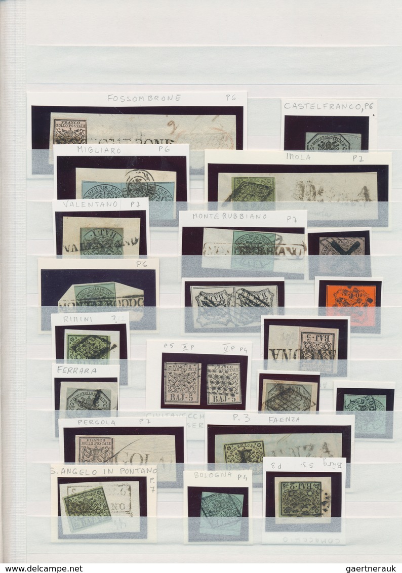 Italien: 1850/1955 (ca.), Italian area, comprehensive used and mint balance in three thick stockbook