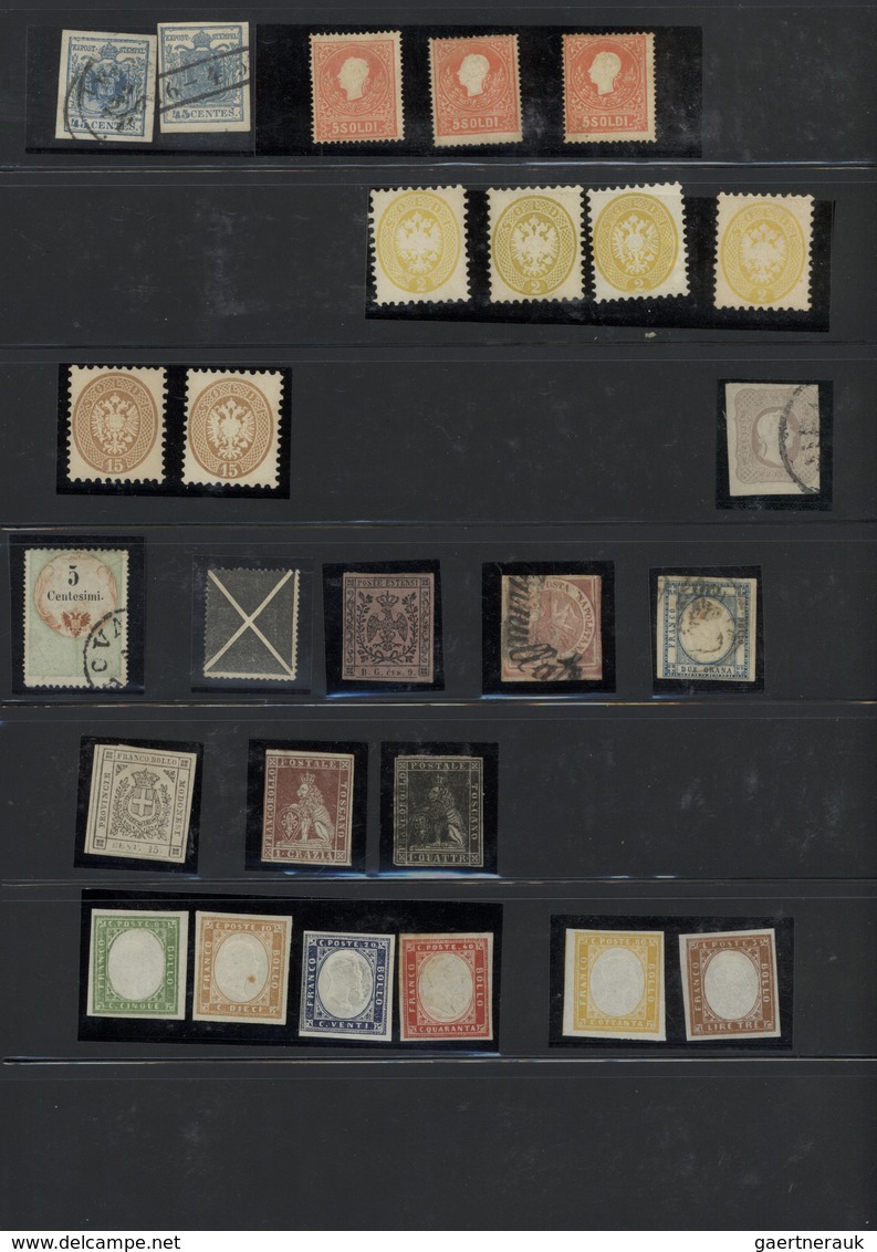 Italien: 1850/1960 (ca.), Italy/area, Mainly Mint Accumulation/stock In A Binder, Well Sorted From S - Collections