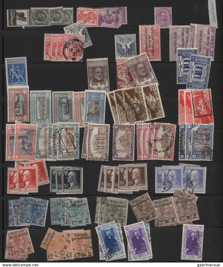 Italien: 1852/1950 (ca.), Italian States, Italy And Area, Sophisticated Balance In A Binder With Ple - Colecciones