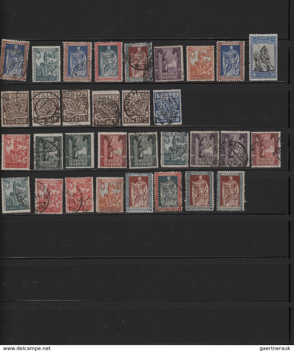 Italien: 1852/1950 (ca.), Italian States, Italy And Area, Sophisticated Balance In A Binder With Ple - Colecciones