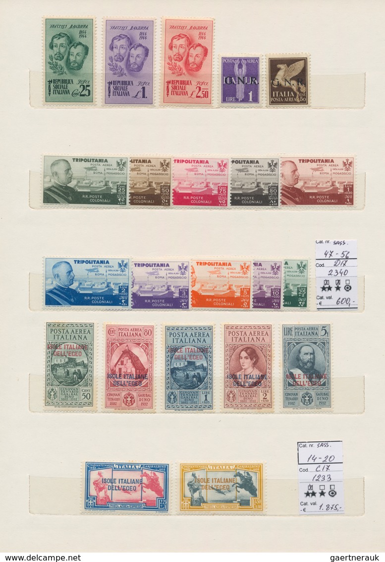 Italien: 1855/1945 (ca.), Balance On Stockpages/stockbook, From Some States/area And Main Value In T - Verzamelingen