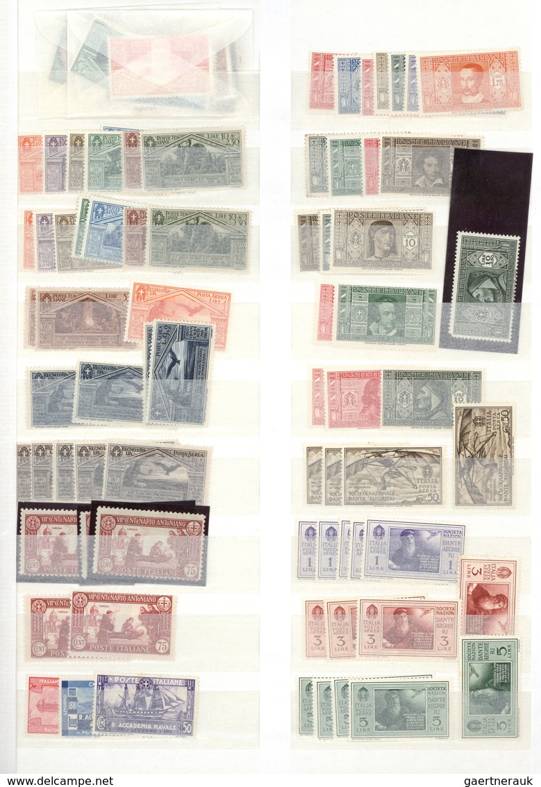 Italien: 1860/1940 (ca.), Kingdom Of Italy, Sophisticated And Almost Exclusively Mint Accumulation/s - Collections