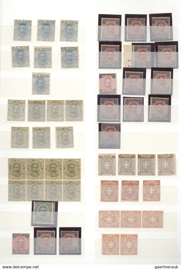 Italien: 1860/1940 (ca.), Kingdom of Italy, sophisticated and almost exclusively mint accumulation/s