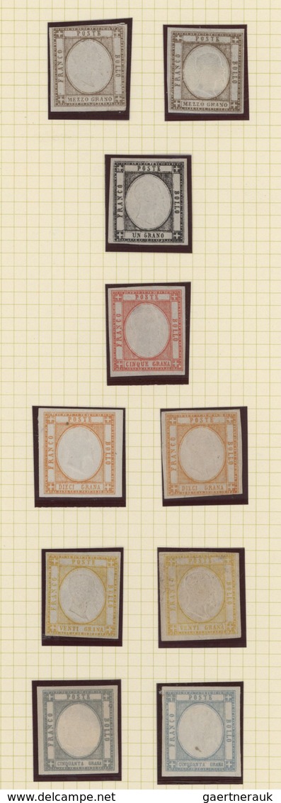 Italien: 1861, Neapolitan Province, Petty Mint Collection Of Ten Values Of 1st Issue, Comprising E.g - Verzamelingen