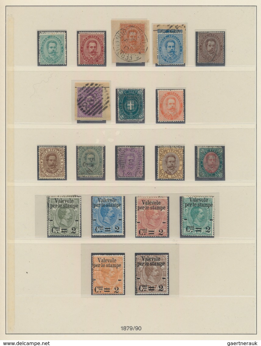 Italien: 1861/1946: Doubly Arranged Collection In Lindner Folder, Beginning With Sardinia IV Emissio - Colecciones