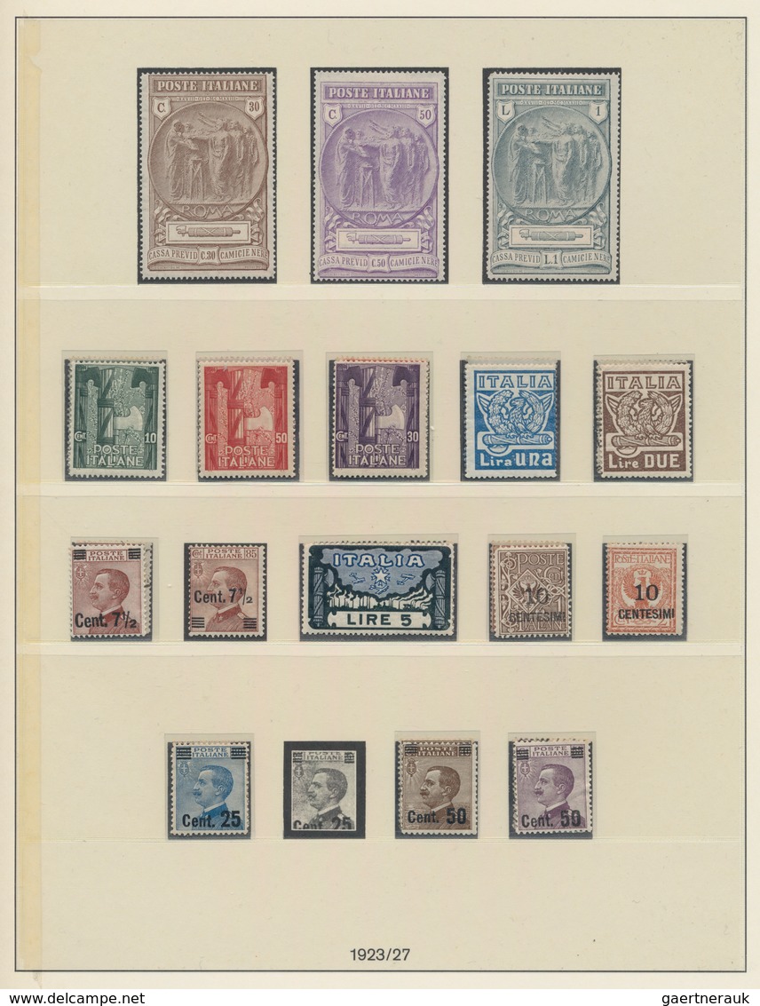 Italien: 1861/1946: Doubly Arranged Collection In Lindner Folder, Beginning With Sardinia IV Emissio - Lotti E Collezioni