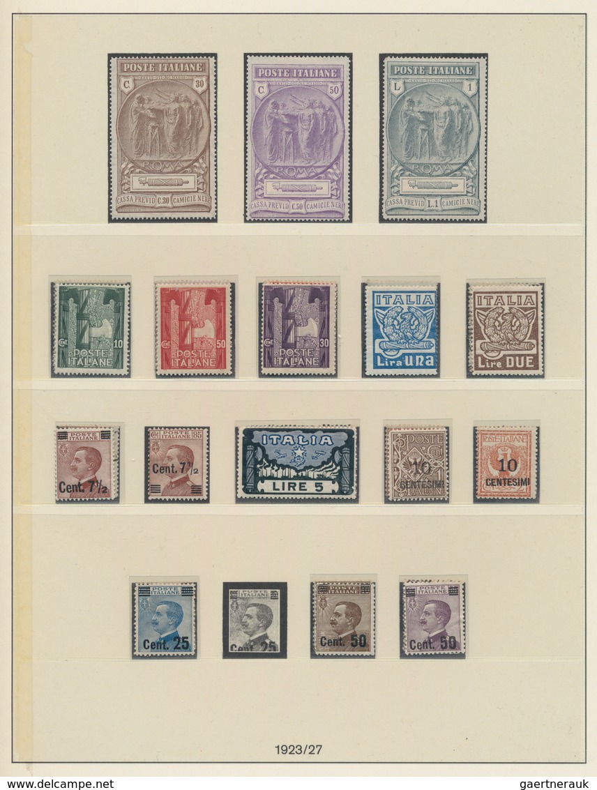 Italien: 1861/1946: Doubly Arranged Collection In Lindner Folder, Beginning With Sardinia IV Emissio - Collections