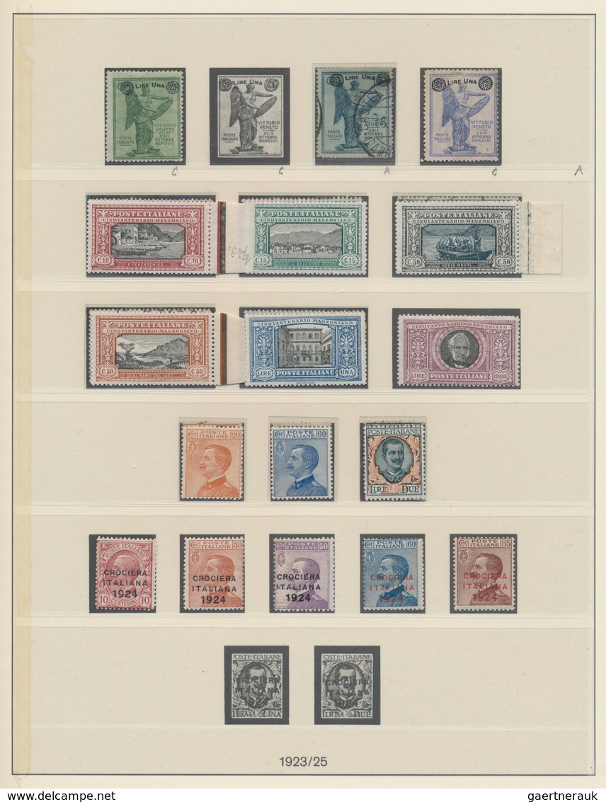 Italien: 1861/1946: Doubly Arranged Collection In Lindner Folder, Beginning With Sardinia IV Emissio - Collections