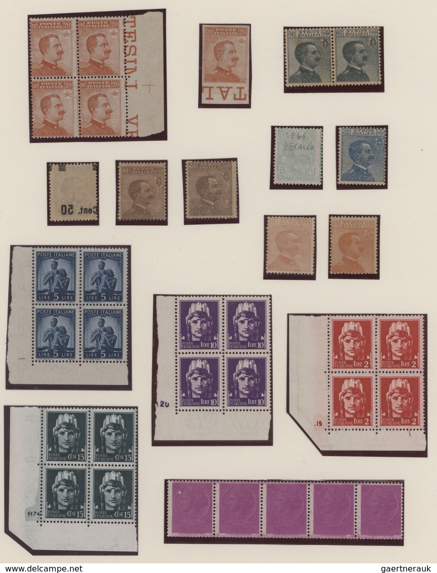 Italien: 1861/1955, SPECIALITIES/VARIETIES, Collection Of Apprx. 90 Stamps On Album Pages, Showing G - Verzamelingen