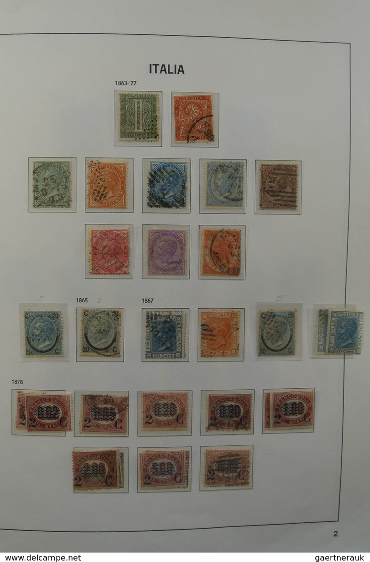 Italien: 1861-1975. MNH, Mint Hinged And Used Collection Italy 1861-1975 In 2 Davo Cristal Albums An - Verzamelingen