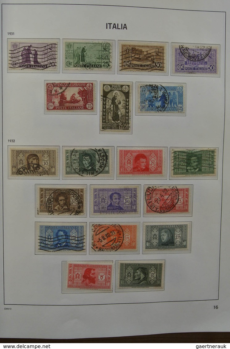 Italien: 1861-1975. MNH, mint hinged and used collection Italy 1861-1975 in 2 Davo cristal albums an