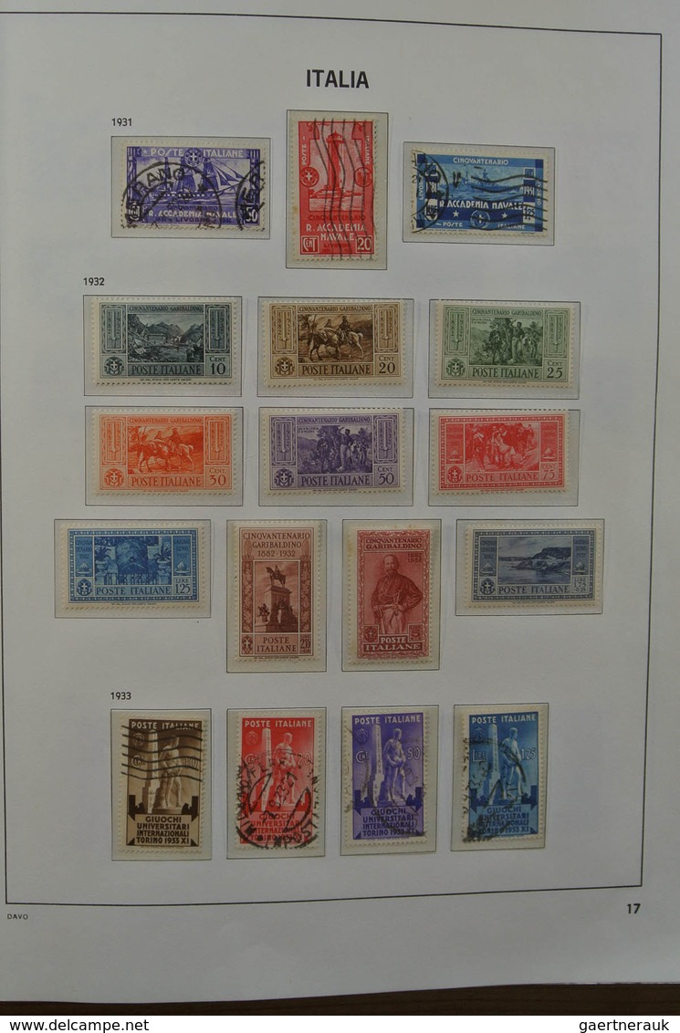 Italien: 1861-1975. MNH, mint hinged and used collection Italy 1861-1975 in 2 Davo cristal albums an