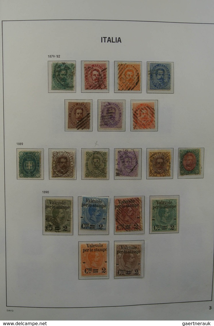 Italien: 1861-1975. MNH, mint hinged and used collection Italy 1861-1975 in 2 Davo cristal albums an