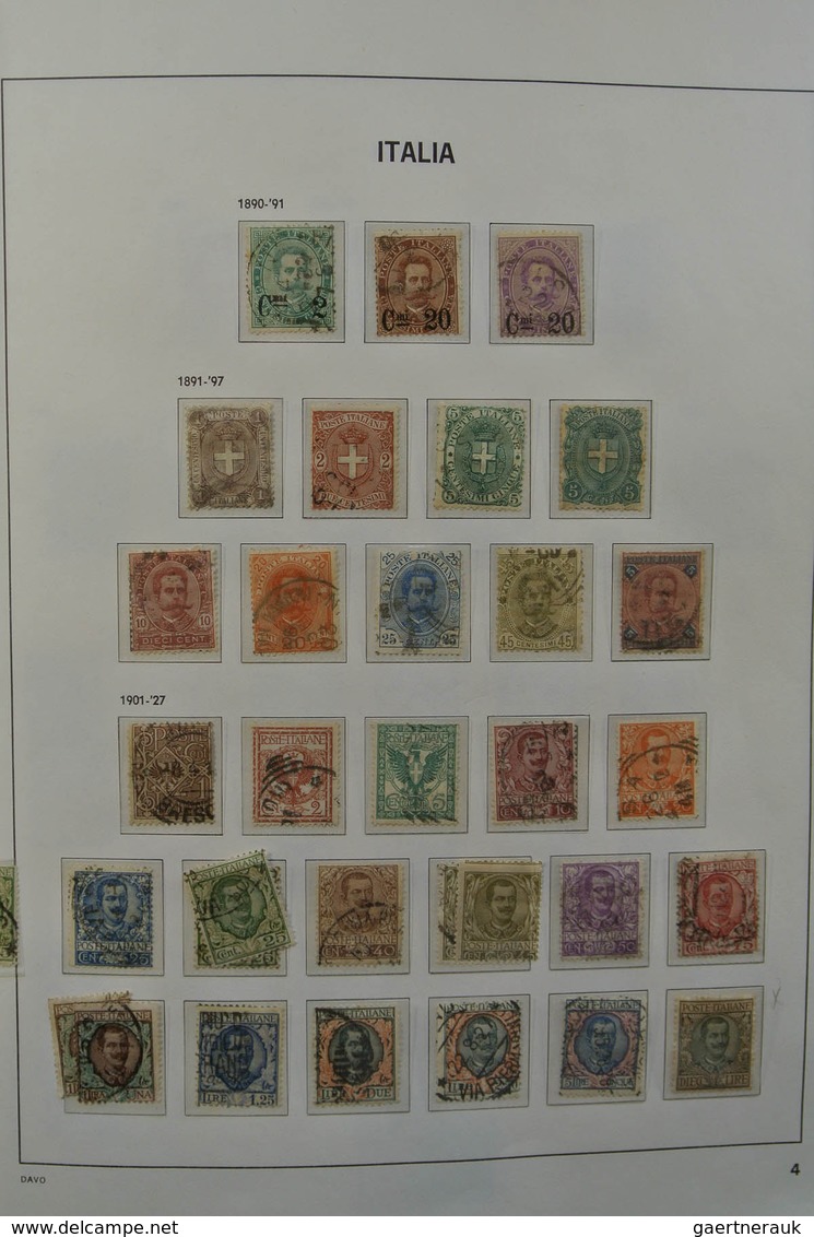 Italien: 1861-1975. MNH, mint hinged and used collection Italy 1861-1975 in 2 Davo cristal albums an