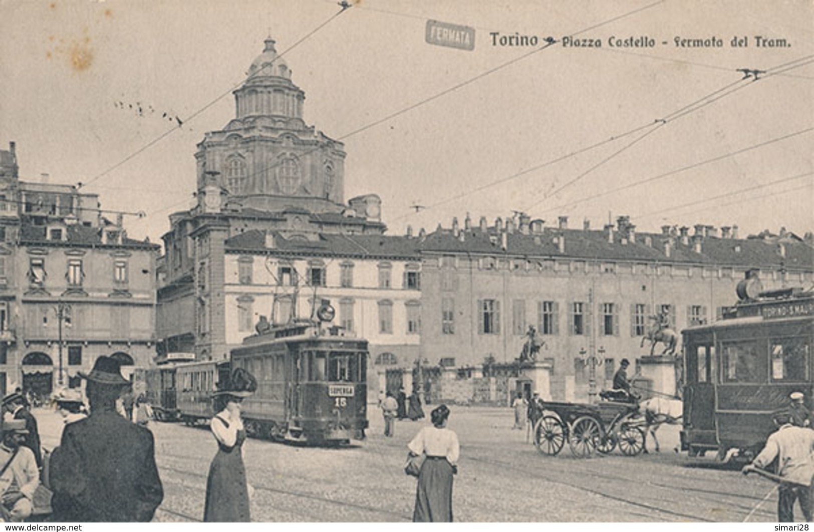 TORINO - PLAZZA CASTELLO - FERMATA DEL TRAM (TRAMWAY) - Orte & Plätze