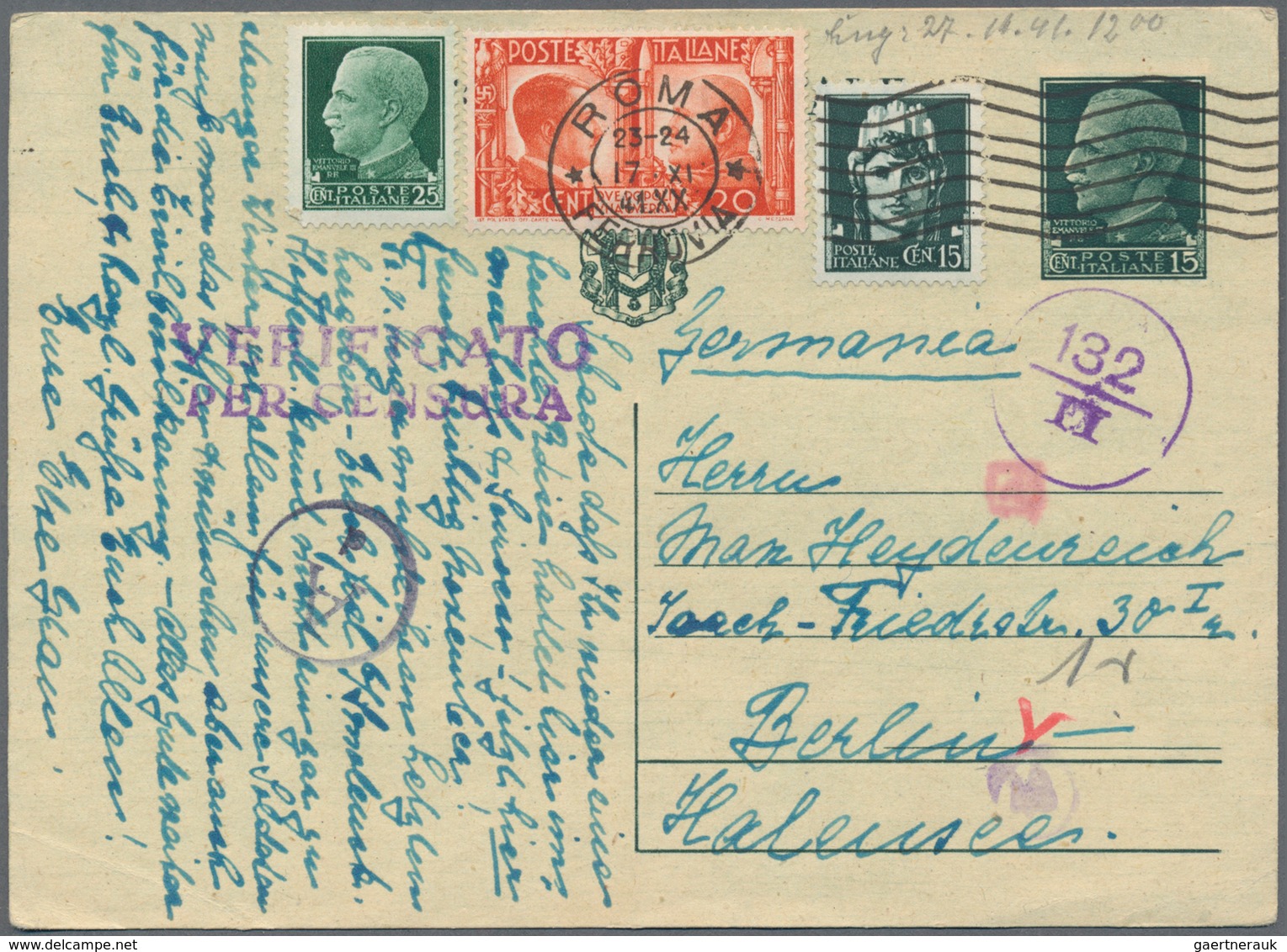 Italien: 1878/2005, Accumulation Of Approx. 210 Covers, Postcards And Unused/CTO-used And Used Posta - Colecciones